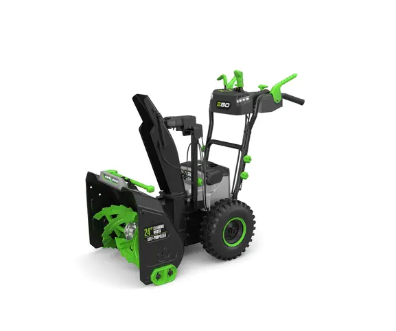 EGO SNT2400E 61 cm zweistufiges Schneefräsen Kit inklusive 2x 7,5Ah Akku & 2x Schnellladegerät von EGO