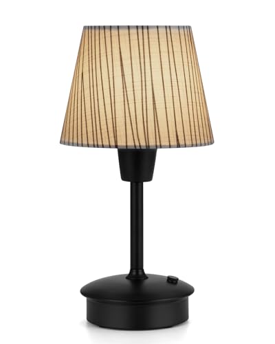 EGOBASIC Klein Akku Tischlampe Aufladbar, Tragbare Kabellose Tischlampe mit Dimmer, Touch Dimmbare Lampe für Esstisch Wohnzimmer Schlafzimmer Outdoor Balkon Garten Deko von EGOBASIC
