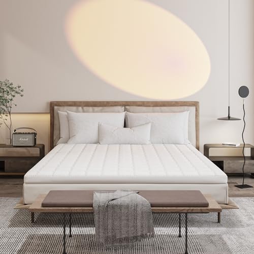 EGO HOME Matratzen Topper 160x200, 7 Zonen Matratzentopper mit Schaumstoff, Öko-TEX Zertifiziert, 160x200cm Matratzenauflage für Boxspringbett Matratze Schlafsofa von EGOHOME