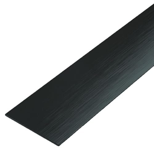 1 Mètres Flexible Metallisch Selbstklebende Zierleisten Sparpaket, Dekorative Wandleisten, zum Abziehen und Aufkleben, Kronenformen, Deckenleiste, Wand(Size:Width 3cm/1.2inch,Color:Schwarz gebürstet) von EGQLQ