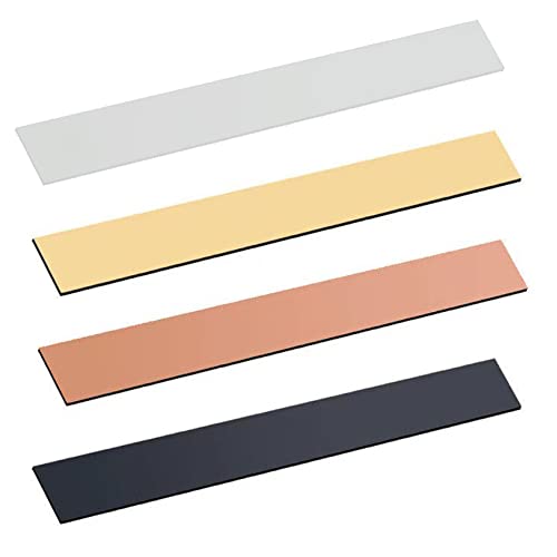 EGQLQ 1 Meter Flexible Zierleisten Selbstklebend Metallisch Zierleisten Sparpaket Keramikfliesen Zierleiste Selbstklebend Dichtungsbänder Wasse(Size:Width 4.5cm/1.77inch,Color:Glänzendes Silber) von EGQLQ