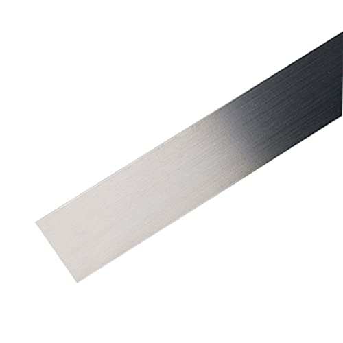 EGQLQ 2 Meter Flexible Zierleisten Selbstklebend Metallisch Zierleisten Sparpaket Keramikfliesen Zierleiste Selbstklebend Dichtungsbänder Wasser(Size:Width 3.5cm/1.37inch,Color:Brushed Silver) von EGQLQ