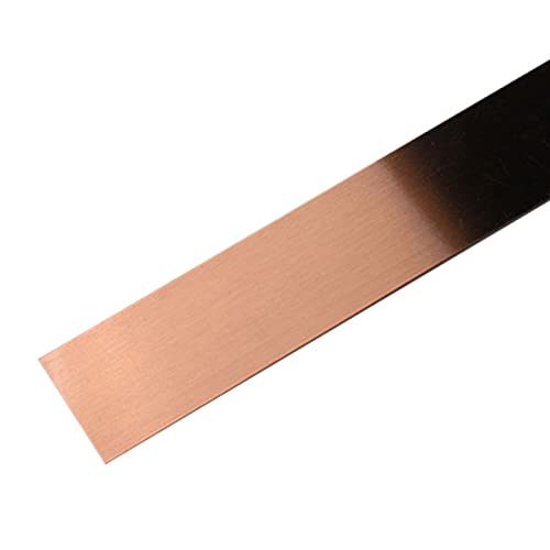 EGQLQ 2 Meter Flexible Zierleisten Selbstklebend Metallisch Zierleisten Sparpaket Keramikfliesen Zierleiste Selbstklebend Dichtungsbänder Wasserd(Size:Width 2.5cm/1inch,Color:Gebürstetes Roségold) von EGQLQ