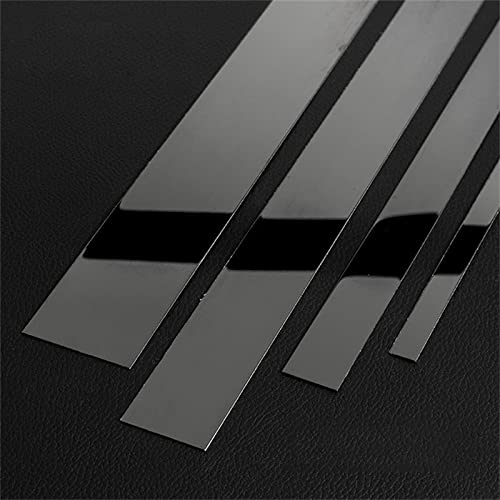 EGQLQ 4.88 Meter Flexible Zierleisten Selbstklebend Metallisch Zierleisten Sparpaket Keramikfliesen Zierleiste Selbstklebend Dichtungsbänder was(Size:Width 1cm/0.4inch,Color:Glänzendes Schwarz) von EGQLQ