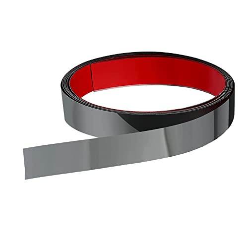 EGQLQ 5 Meter Flexible Zierleisten Selbstklebend Metallisch Zierleisten Sparpaket Keramikfliesen Zierleiste Selbstklebend Dichtungsbänder Wasser(Size:Width 5cm/2inch,Color:Glänzendes Schwarz) von EGQLQ