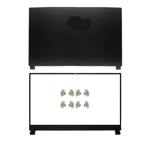 EGRMZ Ersatz-LCD-Rückabdeckung, vordere Blende, Scharniere, hinterer Deckel, Gehäuse, Bildschirmabdeckung, Schrauben, kompatibel mit GE75 GP75 GL75 MS-17E2 17E5 17E7 Raider 8RE(GL75 AB Cover) von EGRMZ