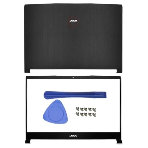 EGRMZ Laptop -Gehäuse kompatibel mit GF63 GF63VR MS16R1 MS16R3 Notebook -Zubehör umfasst die Vordertafel der Bildschirmabdeckung vorne und Scharnier -Teile Kompatibel mit Laptops(AB Cover) von EGRMZ