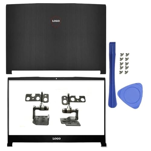 EGRMZ Laptop -Gehäuse kompatibel mit GF63 GF63VR MS16R1 MS16R3 Notebook -Zubehör umfasst die Vordertafel der Bildschirmabdeckung vorne und Scharnier -Teile Kompatibel mit Laptops(AB Hinges) von EGRMZ