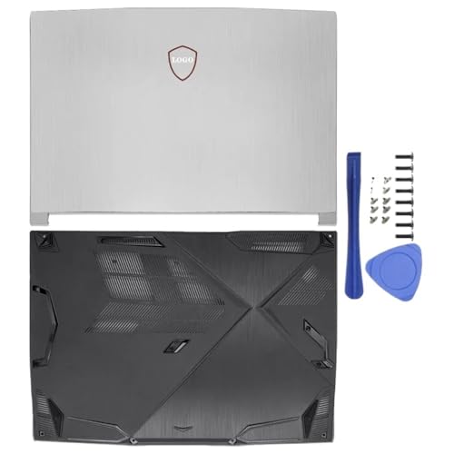 EGRMZ Laptop -Gehäuse kompatibel mit GF63 GF63VR MS16R1 MS16R3 Notebook -Zubehör umfasst die Vordertafel der Bildschirmabdeckung vorne und Scharnier -Teile Kompatibel mit Laptops(Silver AD Cover) von EGRMZ