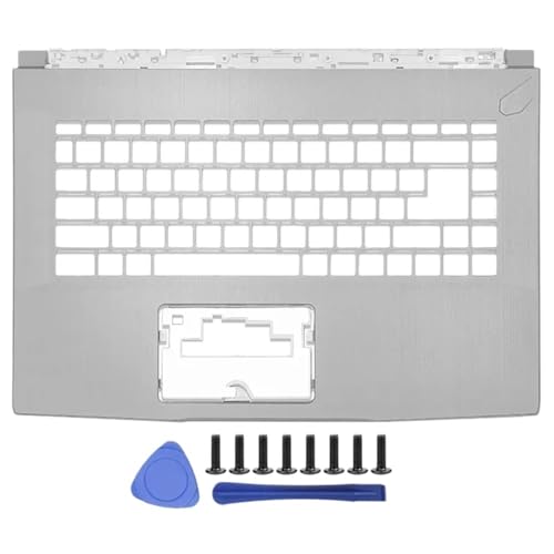 EGRMZ Laptop -Gehäuse kompatibel mit GF63 GF63VR MS16R1 MS16R3 Notebook -Zubehör umfasst die Vordertafel der Bildschirmabdeckung vorne und Scharnier -Teile Kompatibel mit Laptops(Silver C Cover) von EGRMZ