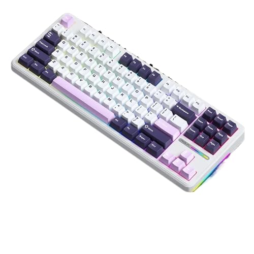 F87 Pro Wireless mechanischer Tastatur 87 mit RGB Backlight Tri -Modus USB Bluetooth -Konnektivität PBT -Tastatur -Dichtungsmontage Design kompatibel mit PC -Laptop -Spielgeräten(F87PRO MUYAN 3MODE) von EGRMZ