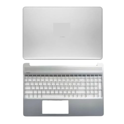Kompatible LCD -Rückdeckabdeckung Benzpalmerstudium mit Tastaturscharnier Kompatibel mit 15S FQ 15S FR 15S EQ 15 EF 15 15 DY -Modelle TPN Q222 Q230 in Silber(AC Cover) von EGRMZ