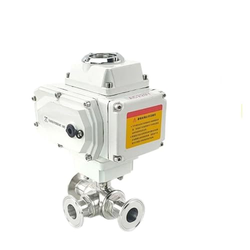 19 mm 3-Wege-motorisierter Kugelhahn Q911F-16P Elektrischer Kugelhahn mit Tri Clamp Zwinge (T TYPE_110VAC) von EGTDSFGJA