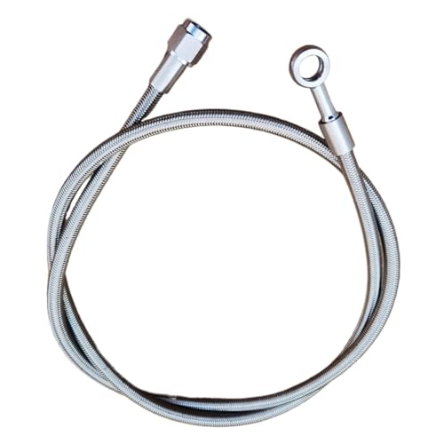 Auto-Bremsleitungen 12 "-72" AN4 Universal Hydraulische Bremse Kupplung Gauge Turbo Vakuum Öl Schlauch Linie Gerade Zu 10mm Banjo(22 INCH) von EGUIAS