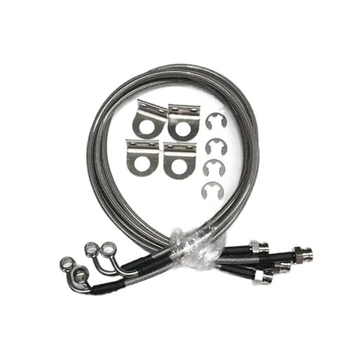 Auto-Bremsleitungen 2,5-6 Zoll verlängern Bremsschlauch verlängert Bremsstahlschlauch passend für Jeep Wrangler JL JLU 2018-2025(4-6 inches) von EGUIAS