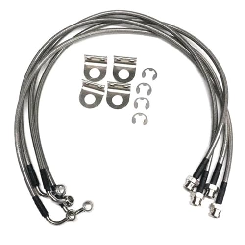 Auto-Bremsleitungen 4PCS Auto 2-6 Zoll Lift Verlängern Brems Schlauch Fit Für Jeep Wrangler JL JLU 2018-2025 Suspension Lift Kits(2.5-3.5 inches) von EGUIAS