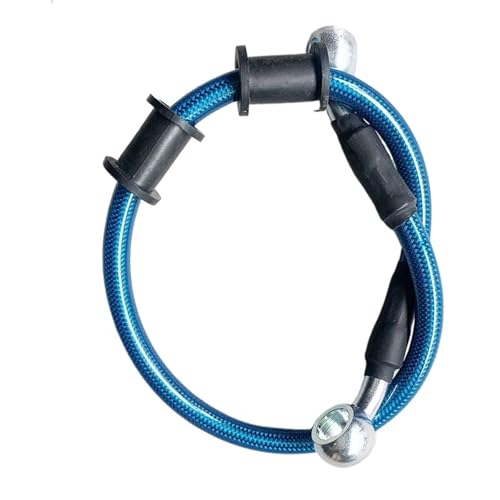 Auto-Bremsleitungen 90 cm-130 cm Universal-Bremskabelleitung 28 ° geflochtener Stahl Hydraulische Kupplung Kühler Ölkühler Dirt Bike(Blue 100cm) von EGUIAS