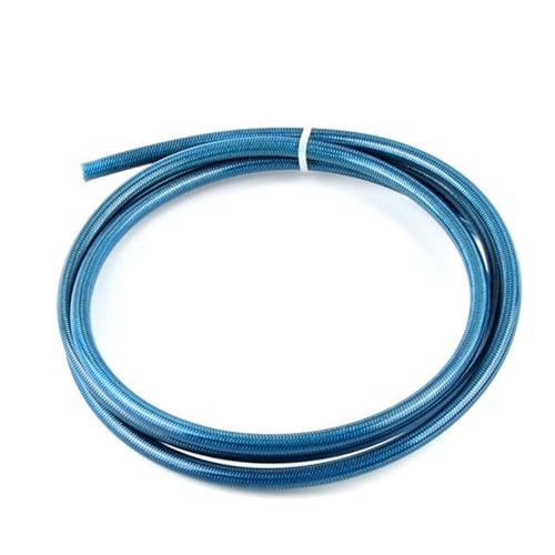 Auto-Bremsleitungen AN3 5 mt/los Geflochtene Edelstahl Nylon Bremsleitung Schlauch FLÜSSIGKEIT HYDRAULIK Schlauch PTFE Bremsleitung Gas Öl Kraftstoff Rohr Rohr(BLUE TF) von EGUIAS