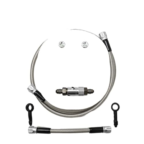 Auto-Bremsleitungen CVO Aerospace Aluminiumlegierung 800 cm bis 1200 cm verstärkter hydraulischer Motorradbremsschlauch geflochtenes Bremsrohr(120cm silver) von EGUIAS