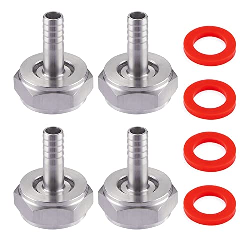 Brauzubehör, Bierfass-Kupplung, Bierleitungsanschluss-Set, Sechskantmutter 5/8 Zoll G-Gewinde x 5/16 Zoll Widerhaken (wie abgebildet) von EGUIAS