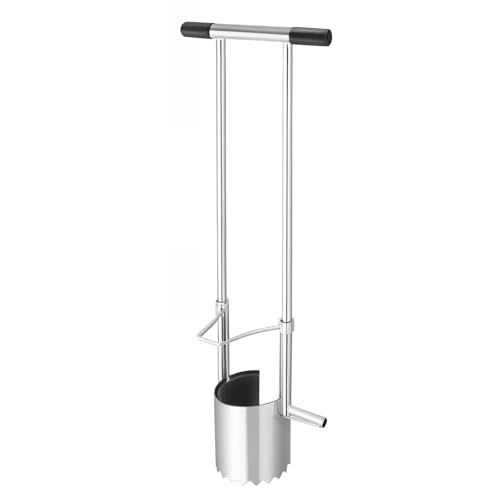 EGUIAS Handheld Seed Planter Blumenzwiebelpflanzer Werkzeug Langer Griff Gezackte Basis Gartenarbeit Blumenzwiebelpflanzer Mit Soft Grip von EGUIAS