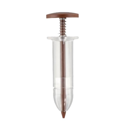 EGUIAS Handheld Seed Planter Mini Aussaat Samen Spender Manuelle Sämann Samen Pflanzer Werkzeug Samen Präzision Gartenarbeit Werkzeug Spritze Handheld(Coffee) von EGUIAS