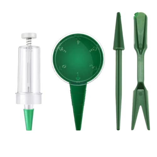EGUIAS Handheld Seed Planter Mini Aussaat Samen Spender Manuelle Sämann Samen Streuer Handheld Samen Pflanzer Werkzeug Hand Seeder(Green Set C) von EGUIAS