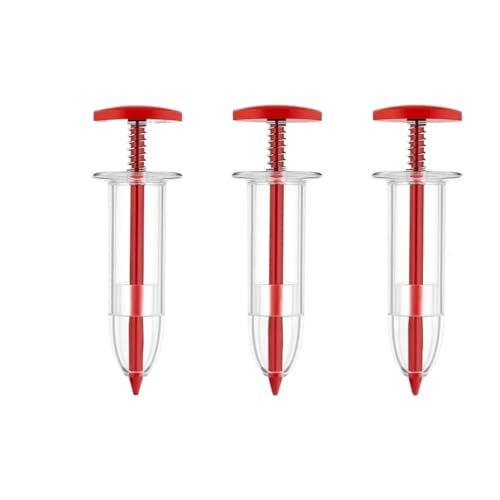 EGUIAS Handheld Seed Planter Mini Aussaat Samen Spender Manuelle Sämann Samen Streuer Handheld Samen Pflanzer Werkzeug Hand Seeder(Red 3pcs) von EGUIAS