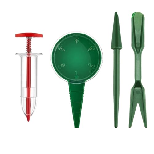 EGUIAS Handheld Seed Planter Mini Aussaat Samen Spender Manuelle Sämann Samen Streuer Handheld Samen Pflanzer Werkzeug Hand Seeder(Red Set C) von EGUIAS