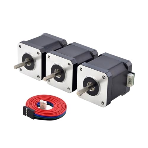 EGUIAS Schrittmotor Nema 17 Schrittmotor Motor 48mm 0,55 Nm 2A Für 3D Drucker CNC Gravur Fräsen Maschine 17HE19-2004S(1PCS) von EGUIAS