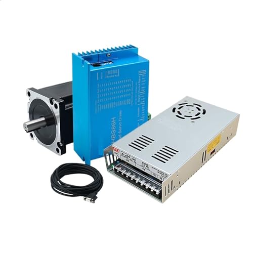 EGUIAS Schrittmotor Nema34 Schrittmotor 4,5 Nm 8,5 Nm 12 Nm Close Loop mit Encoder HBS86H 400 W 60 V Netzteil 3 M Encoderkabel(12Nm kit) von EGUIAS