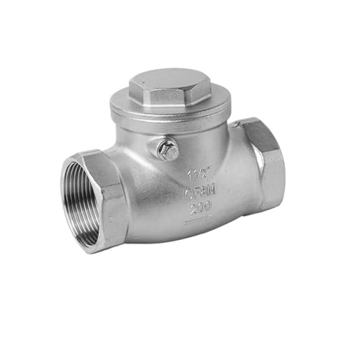 EGUIAS Überdruckventil 304 Edelstahl Rückschlagventil horizontal Gewinde Einwegventil Wasserleitung Rückschlagventil 4 Punkte 6 Punkte DN5(DN32,304material Quality) von EGUIAS