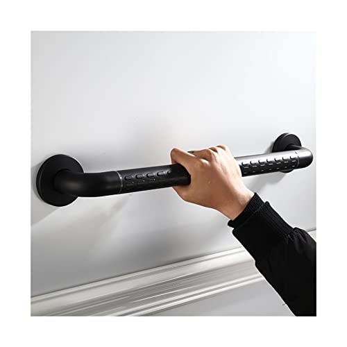 Schwarzer Badezimmer-Handlauf, Sicherheits-Haltegriff, fluoreszierend, leuchtet im Dunkeln, Edelstahl, Badezimmer-Griff (38 cm) von EGUIAS