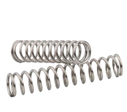 Druckfedern Druckfeder Edelstahl Silber 5,0 mm Drahtdurchmesser Mehrere Größen 2er-Pack(5.0X65X100mm) von EGZASDI