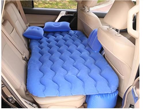 EGZASDI Luftmatratze für Auto, Camping, Reisen, Auto Luftmatratze Aufblasbare Reisebett Camping Matte 130x70cm Multicolor(Blue) von EGZASDI