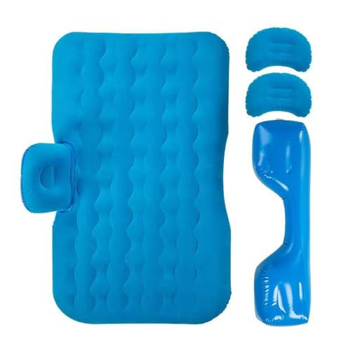 EGZASDI Luftmatratze für Auto, Camping, Reisen, Auto Luftmatratze Aufblasbares Reisebett for Limousine Camping Multicolor(Blue) von EGZASDI