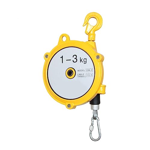 Einziehbare Hängewaage mit Federzug, 1pc Einziehbarer Federzug mit Haken und Drahtseil, mehrere Lastbereiche for die Werkstatt(1-3kg) von EGZASDI