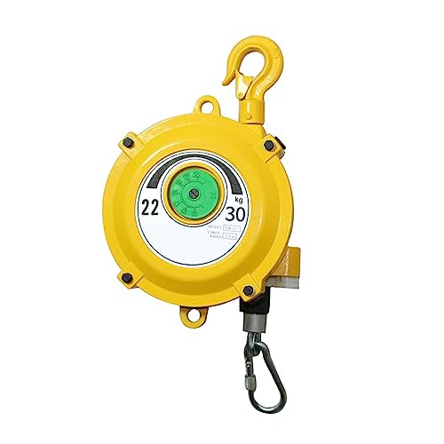 Einziehbare Hängewaage mit Federzug, 1pc Einziehbarer Federzug mit Haken und Drahtseil, mehrere Lastbereiche for die Werkstatt(22-30kg) von EGZASDI