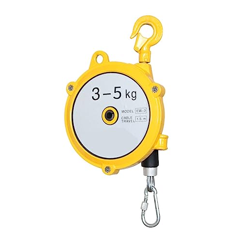 Einziehbare Hängewaage mit Federzug, 1pc Einziehbarer Federzug mit Haken und Drahtseil, mehrere Lastbereiche for die Werkstatt(3-5kg) von EGZASDI