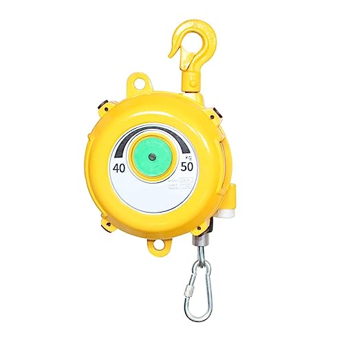 Einziehbare Hängewaage mit Federzug, 1pc Einziehbarer Federzug mit Haken und Drahtseil, mehrere Lastbereiche for die Werkstatt(40-50kg) von EGZASDI