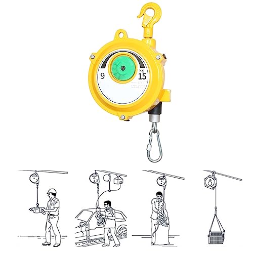 Einziehbare Hängewaage mit Federzug, Einstellbarer Federzug-Rückzieher for Werkzeuge mit mehreren Lastbereichen(9-15kg) von EGZASDI