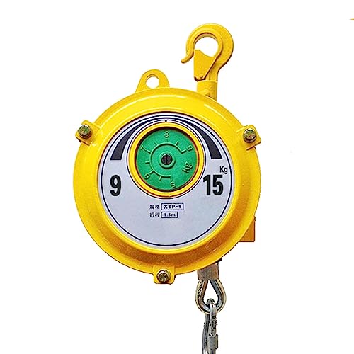 Einziehbare Hängewaage mit Federzug, Einziehbares Federausgleichswerkzeug mit 1,5 m Seilhaken for Werkstatt-Automobillast 1–200 kg(9-15kg) von EGZASDI