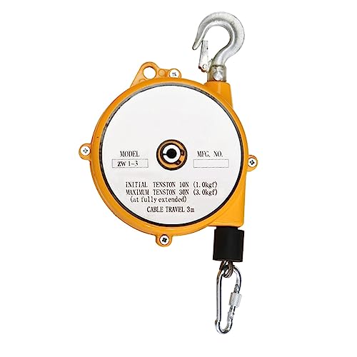 Einziehbare Hängewaage mit Federzug, Werkzeug-Federzug, selbsthemmend, verstellbar, 3 Meter, einziehbar, mehrere Ladeoptionen(1-3kg) von EGZASDI