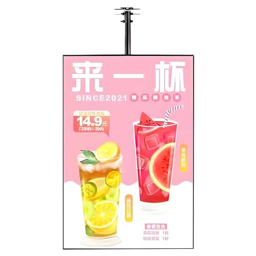 LED-Menütafel-Posterrahmen, An der Wand montierte LED-Menütafel-Leuchtbox in mehreren Größen(Vertical,60X120cm) von EGZASDI