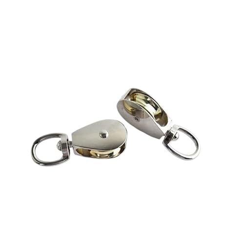 Leiser Flaschenzug aus Edelstahl, Heberolle aus Zinklegierung in Einzel- und Doppel-Fest- oder beweglichen mehreren Größen, metallisch(Fixed-Single-36mm) von EGZASDI