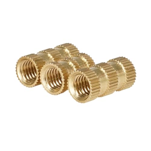 Rotations-Lederstanze Messing Rändelmuttern Einsatz Hot Melt Gewinde Wärme Injektion for 3D Druck M2-M10 Pack Von 50(Length 8mm,M2.5(OD3.5mm) 50Pcs) von EGZASDI