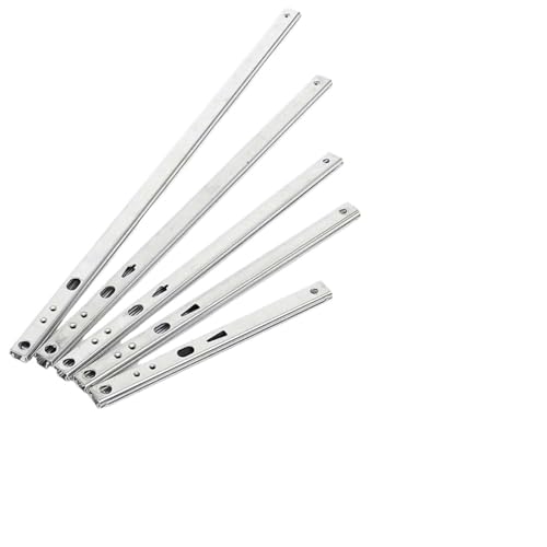 Soft-Close-Schubladenführungen, 2-teilige Kugellager-Schubladenführungen, 2er-Pack, silberfarben, 182–406 mm, 17 mm breit, Stahl(278mm 11 Inch) von EGZASDI