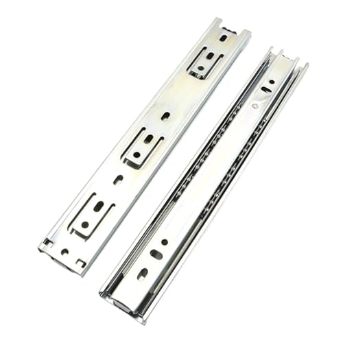 Soft-Close-Schubladenführungen, Dreiteiliger Pufferdämpfer, robuste Kugellager-Schubladenführungen, 2 Stück, 10-16 Zoll(12inch) von EGZASDI