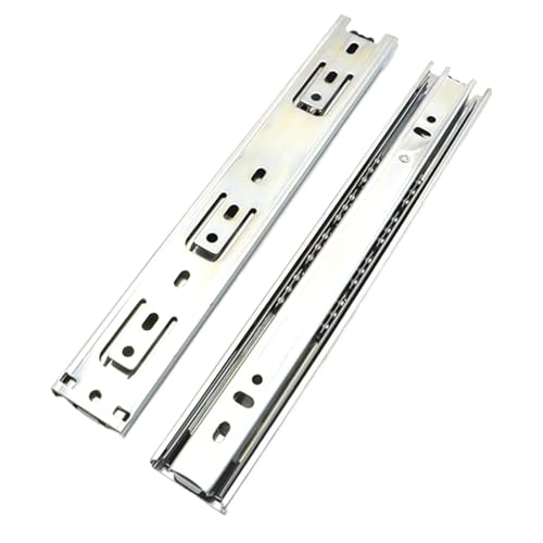 Soft-Close-Schubladenführungen, Dreiteiliger Pufferdämpfer, robuste Kugellager-Schubladenführungen, 2 Stück, 10-16 Zoll(16inch) von EGZASDI