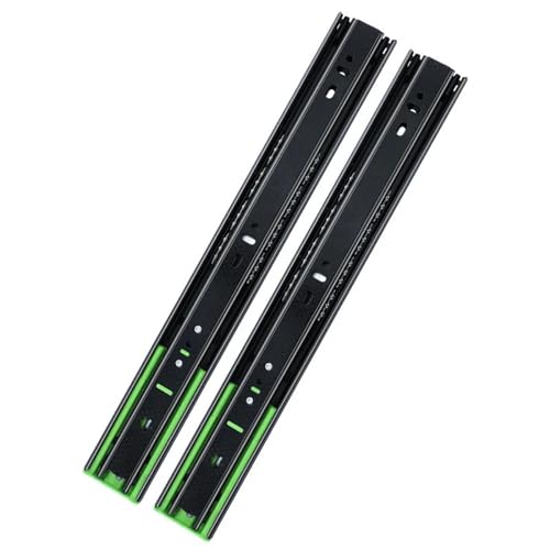 Soft-Close-Schubladenführungen, Hochleistungs-Schubladenführungen, 10-16 Zoll, 2er-Pack, dämpfende, geräuscharme Schienen aus Edelstahl(16 inch) von EGZASDI